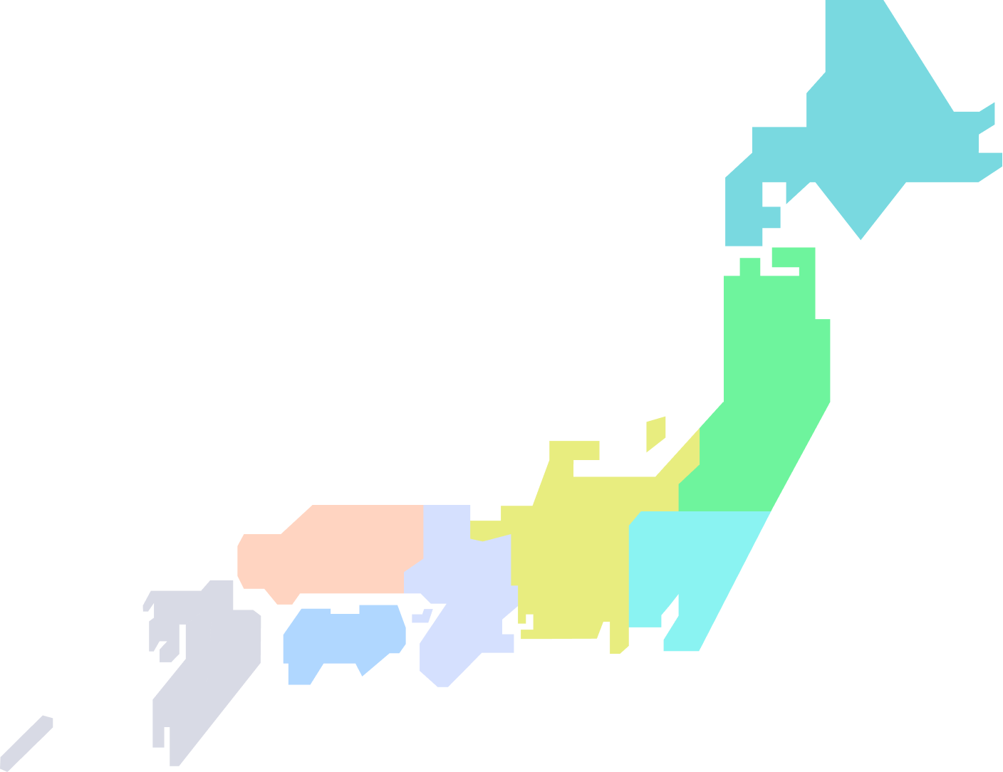 日本列島のイラスト